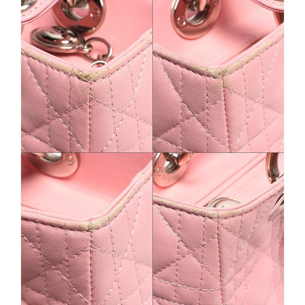 Christian Dior Lady Dior Cannage handbag leather - Picture 6 of 8